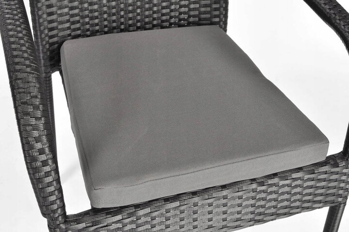 Zestaw Mebli Ogrodowych 6-osobowy Stół PARMA i Krzesła MALAGA Czarny Styl nowoczesny