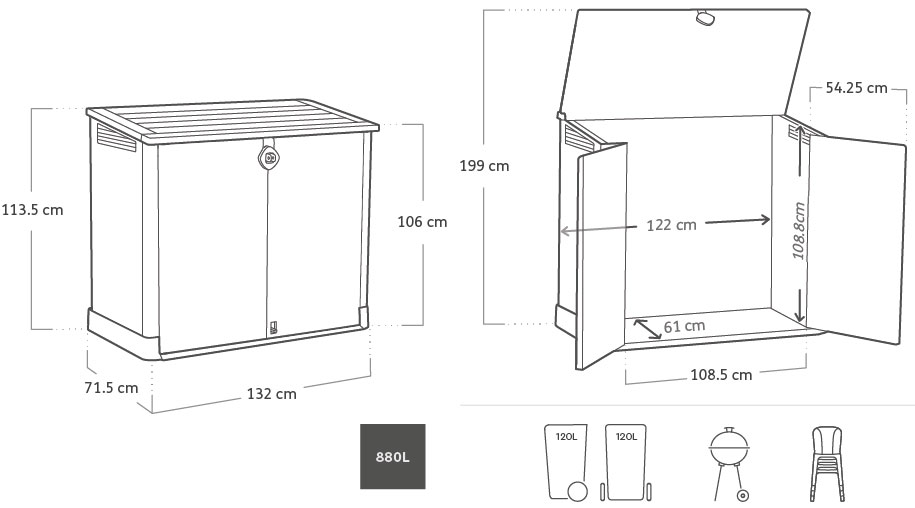 schowek skrzynia ogrodowa Store-it-out MIDI Keter