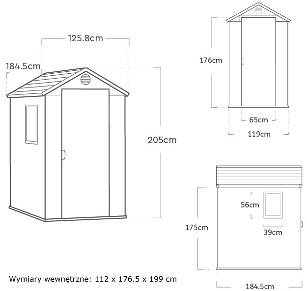 domek ogrodowy narzędziowy szopa komórka chatka schowek wodoodporny