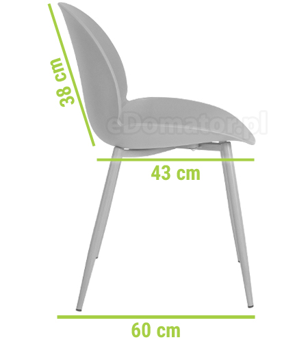 krzesło plastikowe nowoczesne do jadalni GALA