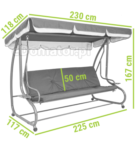 huśtawka ogrodowa rozkładana gracja