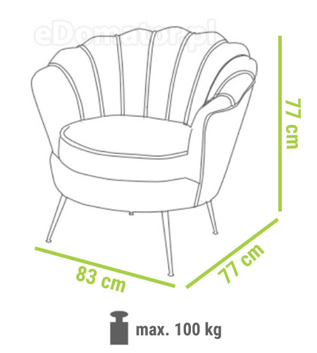 fotel muszla krzesło fotelowe Amorinito