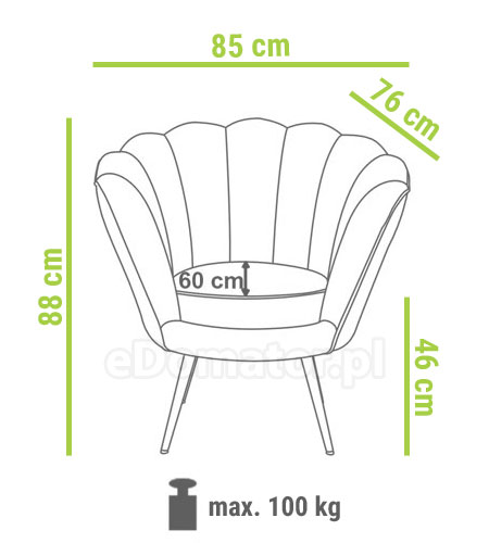 fotel muszla krzesło fotelowe Amorino