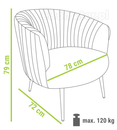 fotel muszla krzesło fotelowe Crown