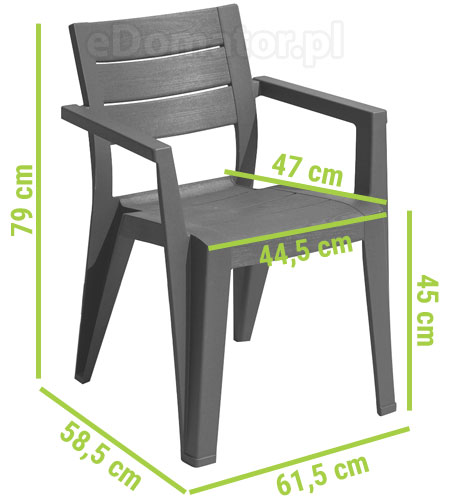 krzesło fotelowe plastikowe JULIE