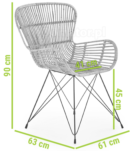 krzesło rattanowe plecione
