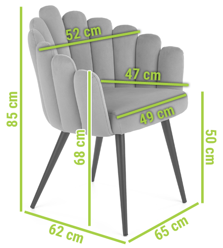 krzesło fotelowe tapicerowane welurowe