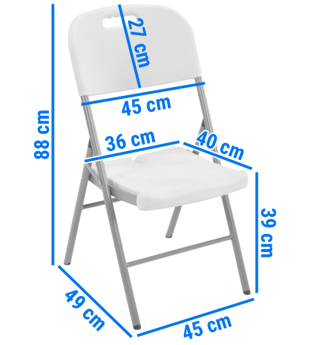 krzesło składane cateringowe konferencyjne białe