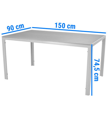 stół aluminiowy ogrodowy deski kompozytowe modena