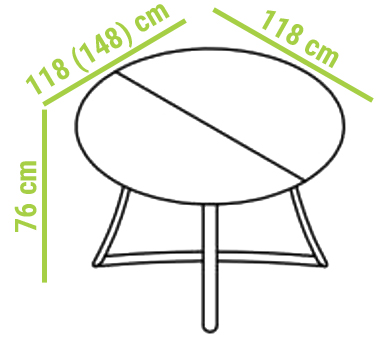 stół loftowy okrągły rozkładany