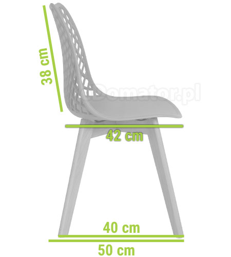 krzesło ażurowe Siena plastikowe nowoczesne