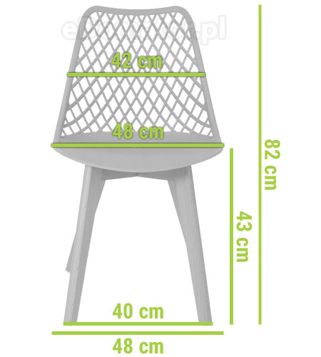 krzesło ażurowe Siena plastikowe nowoczesne