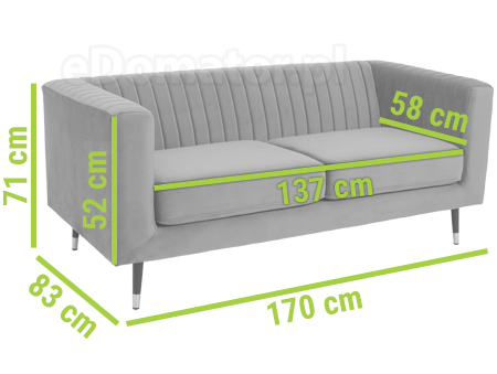 sofa kanapa oxford welurowa drewno glamour