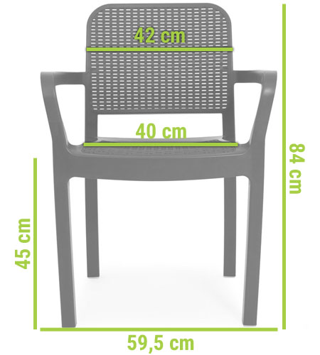 krzesło ogrodowe fotelowe tarasowe plastikowe