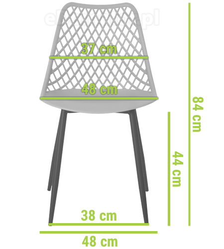 krzesło ażurowe Siena plastikowe nowoczesne