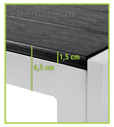 stół ogrodowy aluminiowy deski kompozytowe czarny modena