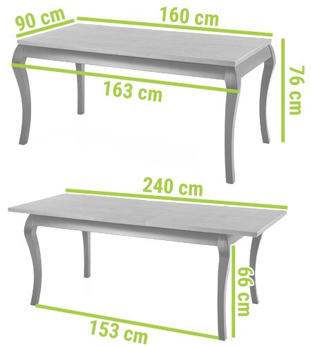 stół prostokątny rozkładany