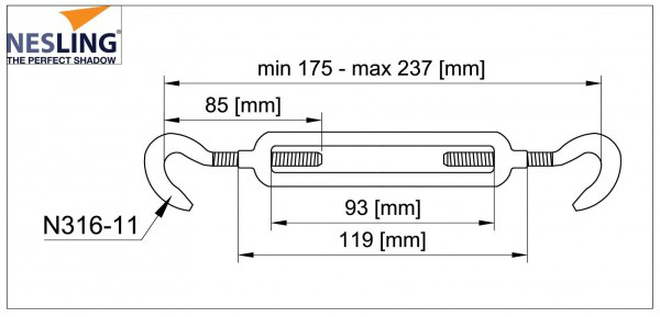 śruba rzymska m8