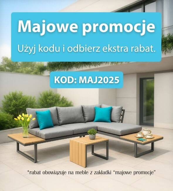 majowe promocje kod meble ogrodowe narożniki 