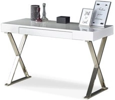 Biurko białe z szufladą glamour B31