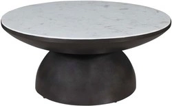 Okrągła ława Avola AV2220-2 z marmurowym blatem 89 cm