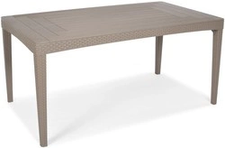 Obiadowy stół ogrodowy GIRONA 160 cm - cappuccino
