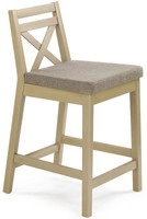 BORYS LOW krzesło barowe niskie dąb sonoma / tap. Inari 23