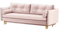 Sofa do salonu z funkcją spania - pudrowy róż