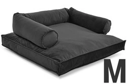 Legowisko kanapa dla średniego psa LUX 80x70 cm M - czarne