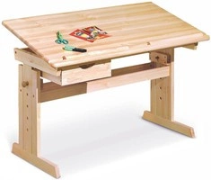 Biurko drewniane sosnowe JULIA z regulacją