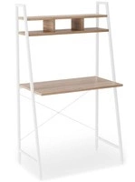 Biurko z nadstawką NARVIK B2 biały / dąb sonoma