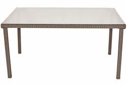 Stół ogrodowy z technorattanu MALAGA - brązowy