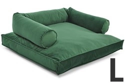 Legowisko kanapa dla dużego psa LUX 120x70 cm L - zielone