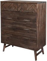 Komoda do salonu 5 szuflad Ashton 100x125 cm - brązowy