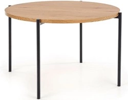 Okrągły stół MORGAN loft 120 cm - dąb złoty