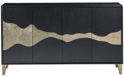 Komoda 4-drzwiowa Stilig ST374 glamour czarno-złota