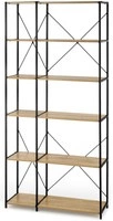 Duży regał loft z czarnymi nogami 90x190 REG19- dąb sanoma