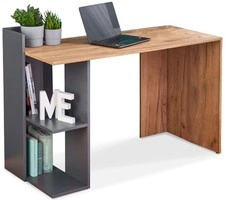 Biurko z półkami FINO dąb wotan / antracyt