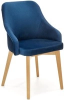 Welurowe krzesło do salonu TOLEDO 2 - niebieski