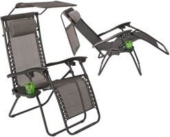 Leżak ogrodowy Zero Gravity ARUBA - 2 szt. - grafitowy