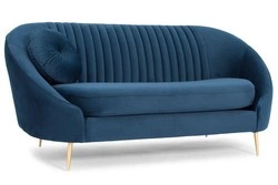 Mała sofa do salonu dwuosobowa KING - granatowy