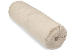 Dekoracyjny wałek poduszka z guzikiem 50 cm- beżowy