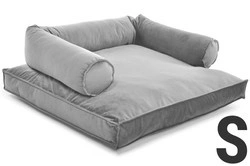 Legowisko kanapa dla małego psa LUX 70x50 cm S- szare