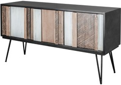 Długa drewniana komoda Adesso 155x80 cm 3 drzwi