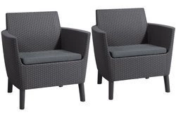 Zestaw dwa fotele SALEMO DUO 2-osobowy - grafit