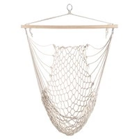 Fotel wiszący ogrodowy Hamak Brazylijski pleciony beżowy