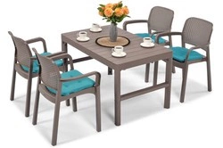 Zestaw ogrodowy 4-osobowy SAMANNA i stół LYON - cappuccino