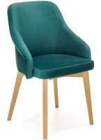 Krzesło na drewnianych nogach TOLEDO 2 - ciemny zielony