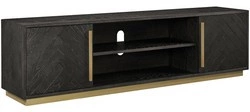Nowoczesna czarna komoda RTV Seville 180x50 cm