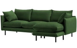 Nowoczesny narożnik do dużego salonu prawy- zielony